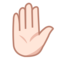Raised Hand - Light emoji on Emojidex